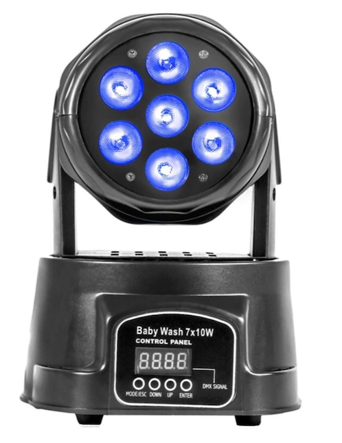 Cabeza Móvil Alien Pro Baby Wash 7 LEDS Fuente de Luz