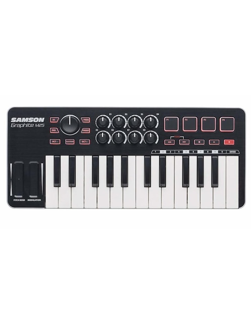 Teclado Controlador MIDI Samson SAKGRM25