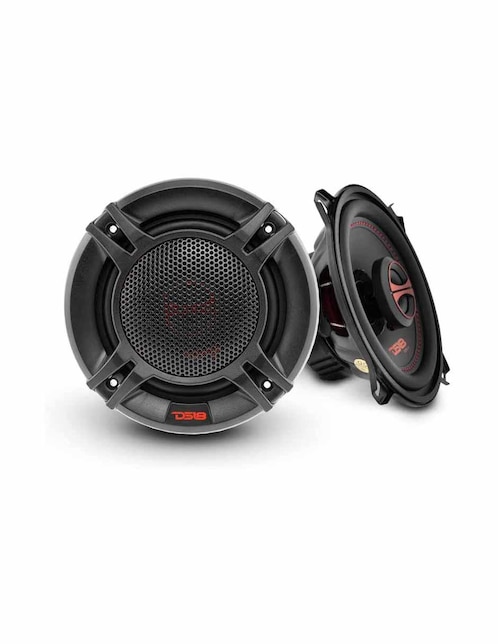 Altavoces DS18 GENX5.25 coaxiales de 2 vías y 135 vatios de 5.25 pulgadas con parrillas de malla de 4 ohmios