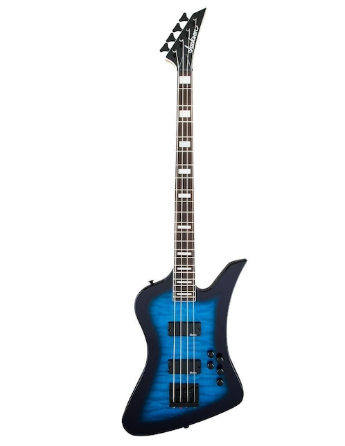 Bajo eléctrico Jackson JS Series Kelly Bird JS3Q Transparent Blue Burst