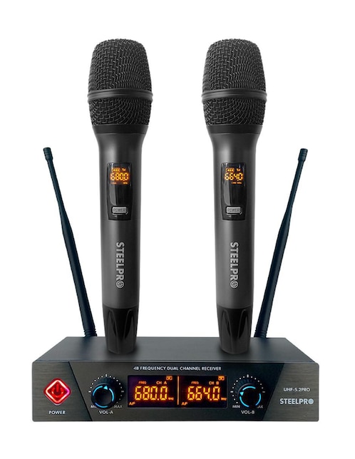 Micrófono profesional inalámbrico Steelpro UHF-5.2PRO