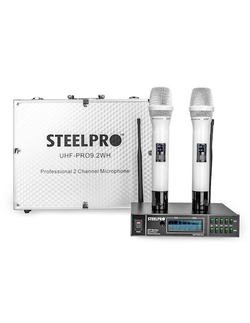 Micrófono profesional Inalámbrico Steelpro uhf-pro9.2wh