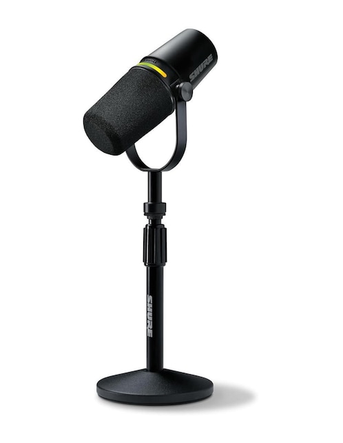 Micrófono portátil alámbrico Shure kit mv7+