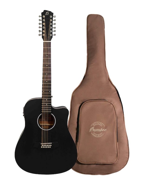Guitarra electroacústica Bamboo GA-4012-MAHOGANY-BK-Q
