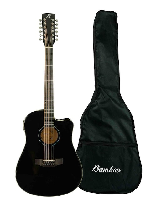 Guitarra electroacústica Bamboo ga-4012-bk-q-ar