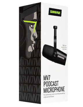 Micrófono profesional alámbrico Shure mv7-k