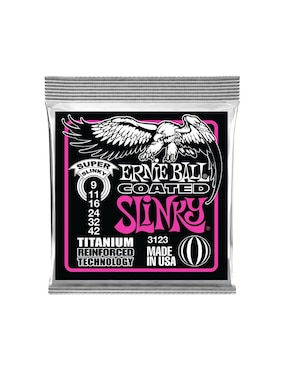 Set De Cuerdas Para Guitarra Eléctrica Ernie Ball 3123 Coated 9-42