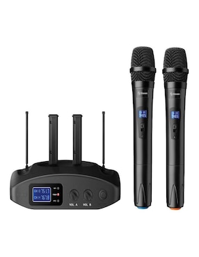 Micrófono Semi Profesional Alámbrico E Inalámbrico Steren WR-810 UHF