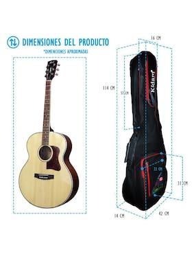Funda para guitarra acústica Kidam K55