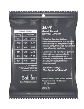 Set Cuerdas para Guitarra Acústica Babilon BCG42/2843