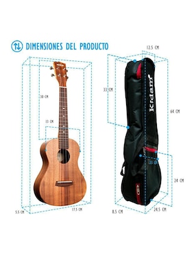 Funda para Ukulele Concierto Kidam