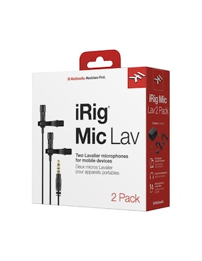Set Micrófono Profesional Alámbrico IK Multimedia iRig Mic Lav 2P