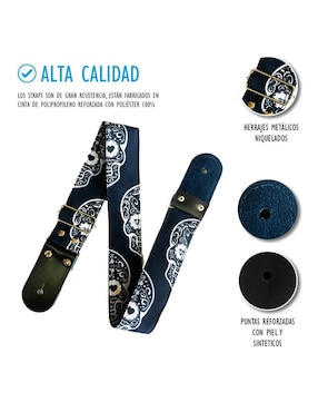 Tahalí Guitarra Acústica Kidam Calaveras