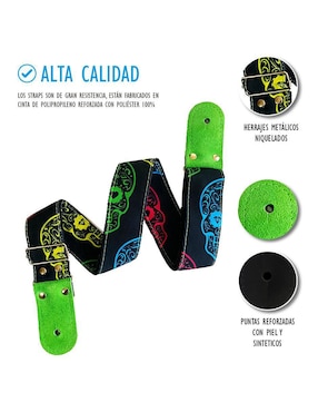 Tahalí Guitarra Acústica Kidam Calaveras