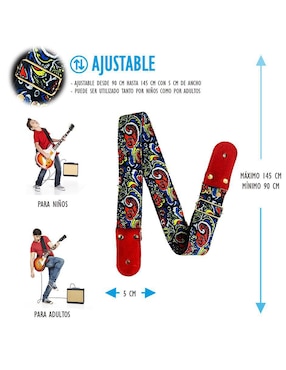 Tahalí Guitarra Acústica Kidam Manchas