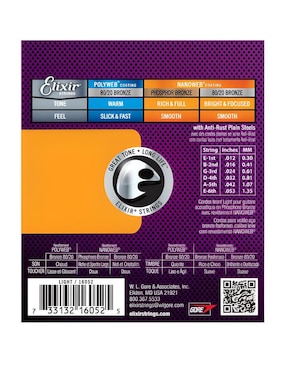 Set de Cuerdas para Guitarra Eléctrica Elixir 16052