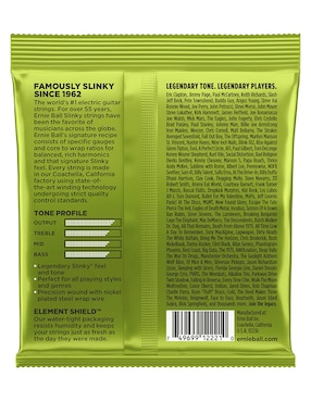 Set cuerdas guitarra eléctrica Ernieball 2221