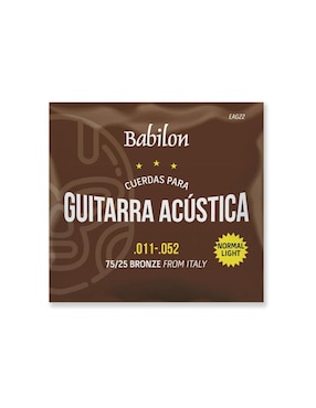 Set Cuerdas Para Guitarra Acústica Babilon 0.011-0.052 75/25 EAG-22/011