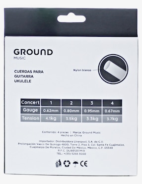 Set cuerdas ukulele Ground Music