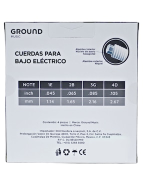 Set cuerdas para bajo Ground Music