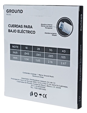 Set cuerdas para bajo Ground Music