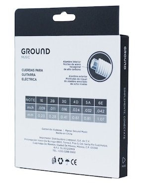 Set cuerdas para guitarra eléctrica Ground Music