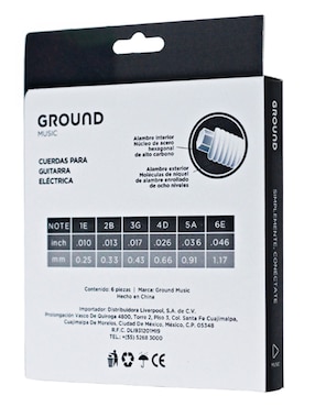 Set cuerdas de guitarra eléctrica Ground Music