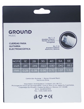 Set cuerdas electroacústica Ground Music