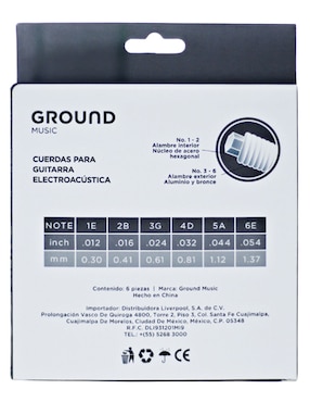 Set cuerdas electroacústica Ground Music