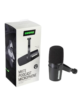 Micrófono profesional alámbrico Shure mv7x