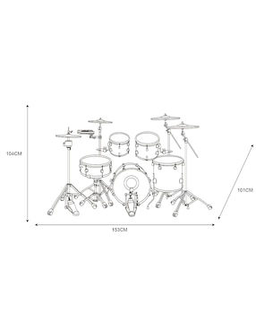 Kit batería Ground Music MD300X