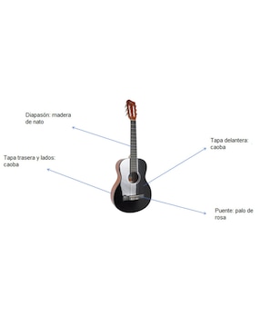 Guitarra acústica clásica Ground Music ywcg-266cl