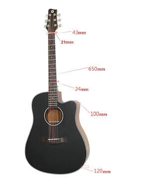 Guitarra acústica dreadnought Ground Music cdg-20 op