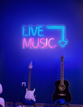 Lámpara neón LED Ground Music Live Music