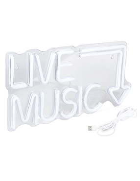 Lámpara neón LED Ground Music Live Music
