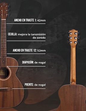 Guitarra electroacustica Bamboo GA-38-KOA-Q