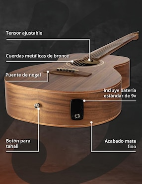 Guitarra electroacustica Bamboo GA-38-KOA-Q