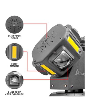 Cañón de luz LED Steelpro Aerostar