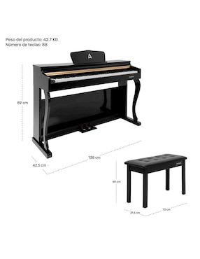 Piano Audiotek mkz-pianodig88ng 88 teclas