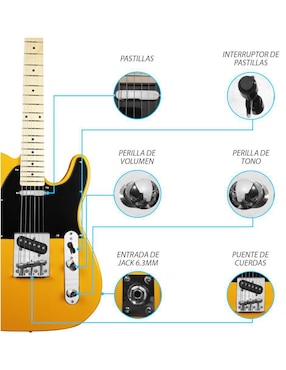 Kit guitarra eléctrica Steelpro 027-sk