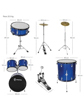 Kit de batería Audiotek MKZ-BATERIACUAZU
