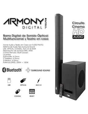 Bocina Steelpro A1.4a-bar alámbrica