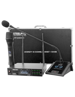 Micrófono profesional alámbrico Steelpro uhf-pro9.2goose