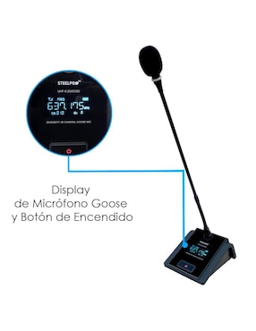 Micrófono profesional alámbrico Steelpro uhf-pro9.2goose