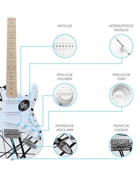 Guitarra eléctrica Steelpro 076-SK