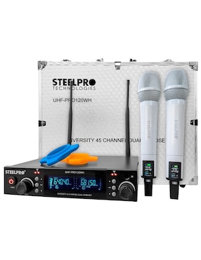 Micrófono profesional Inalámbrico Steelpro uhf-pro120wh