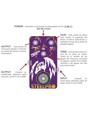 Pedal para guitarra eléctrica Steelpro