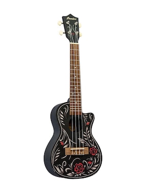 Ukelele concierto Bamboo u-23-flowers&roll-s de sapele