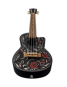 Ukelele concierto Bamboo u-23-flowers&roll-s de sapele