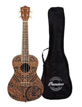 Ukelele concierto Bamboo u-23-tribal de sapele